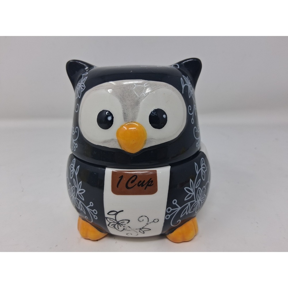 Temptations by Tara Owl Nesting 4-piece Measuring Cup Set Retired VG Condition